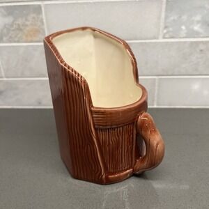 Ceramic Wood Painters Brush Holder Mug